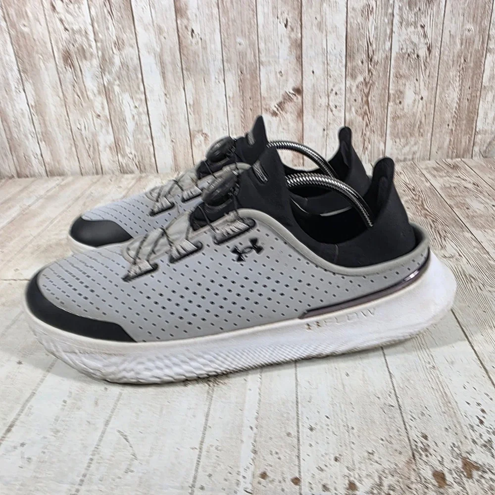 Under Armour Flow SlipSpeed Mens Grey Black Training Shoes 3026197-107 Size 11